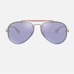 Ray-Ban Blaze Aviator Copper and Dark Violet/Silver Mirror Sunglasses